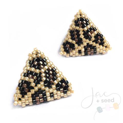 Animal Print Geometric Stud